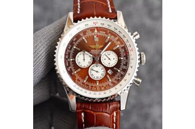 Breitling Navitimer Brown Dial White Inner Bezel Concave Design Bezel Date Window Minute&Hour Counters Seconds Subdial Watch
