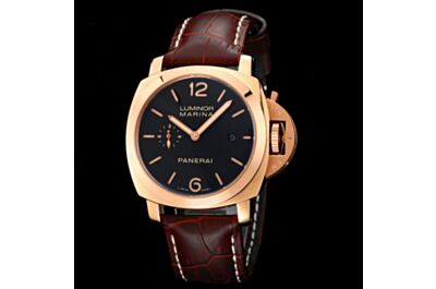  Panerai Luminor Marina Automatic Black Dial Date Small Second Sword-Shaped Hand Stainless Steel Case Watch