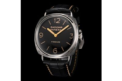 Panerai Radiomir Black Printed Case Black Dial Gold Sword-Shaped Hands Date Small Seconds Watch 