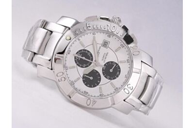 Baume&Mercier Clifton Chronograph Ref M005.614.37.051.01 Men 41mm 2-Tone Date Swiss  Watch BM005