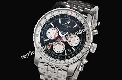 Breitling Ref A41370 Swiss White Gold Montbrillant 01 Limited Gents 49MM Chrono Watch