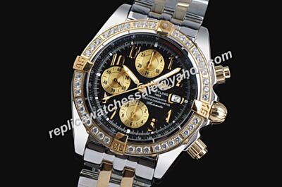 Breitling Chronomat 2-Tone Hands Date Swiss Jewelry Steel Bracelet  Watch 