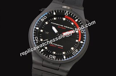 Porsche Design P'6780 Diver Titanium All Black Luminous Markers  Watch 