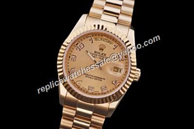 Rolex 36MM Automatic Day-Date All Gold Prix SS Steel Watch
