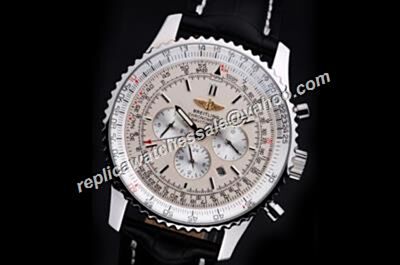 Breitling 1884 Navitimer Day Date Silver S/Steel Rep Mens 46mm 24 Hours Watch 