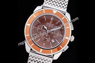 Breitling Chronomat 24 Hours Silver mesh Bracelet  Hk 44mm Chronograph Design Watch 