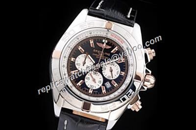Breitling Chronomat Ref AB014012 Black Dial Tachymeter Beze Date Watch 