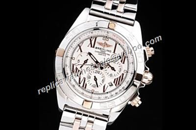 Gents Breitling Chronomat 41MM 2-Toen Bracelet Day Date 24 Hours Watch 