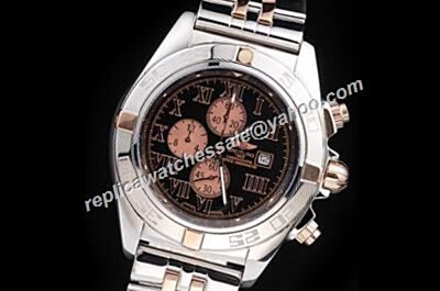 Breitling 1884 Chronomat Big Roman Scale Rep Brown 2-Tone bracelet Watch