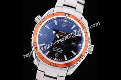  Omega Seamaster 600m Ref 232.30.46.21.01.002 Planet Ocean Swiss Orange Bezel Watch 