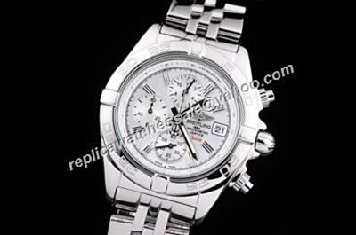 Breitling 24 Hours White Gold SS  Date Chronomat Suits Watch  