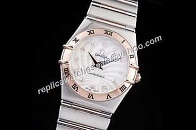 Omega Constellation Women's Rose Gold   Diamond Markers Date Dress Watch 