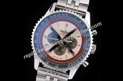 Breitling Navitimer Heritage Chronograph Ref C13356 2-Tone Face  Silver Bracelet 24 Hours Watch