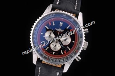 Breitling Navitimer Football 47mm Limited Chrono 2-tone Face Silver S/Steel Watch 