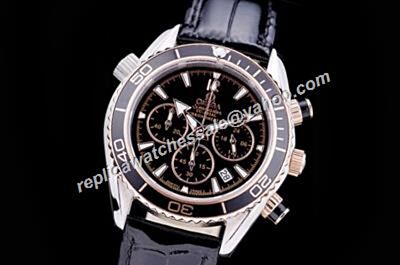 Omega Seamaster 300m Black Bezel Chronograph 24 Hours  Watch 
