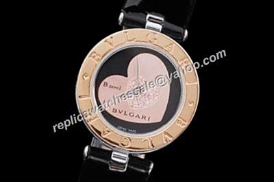 Bvlgari B.Zero1 Rose Gold Bezel BZ35BHDSGL 2 Pink Hearts Lady Watch 