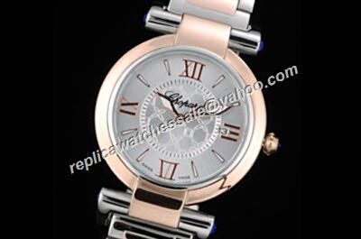 Chopard Imperiale Rose Gold Bezel  Steel Bracelet Quartz Date Watch