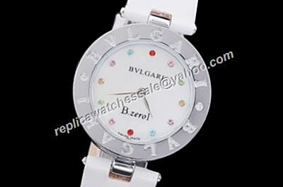 Bvlgari B.Zero1 Colorful Diamonds Scale Leather Strap Small Size Watch