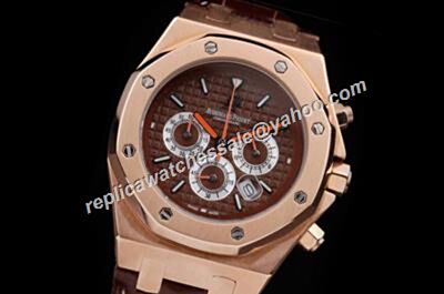 AP 30TH Anniversary City Of Sails Brown Limited Royal OAK Orange Hands Chronograph Watch Rep