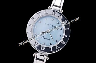 Bvlgari B.Zero1 White Gold Bezel BZ22BSS/12.S Elegant Blue Mop Bangle Watch