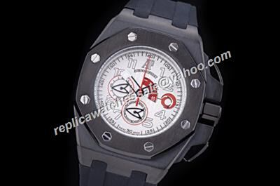 AP Offshore Alinghi Team Limited Red Hands Carbon Black Chronograph Watch 