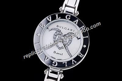 Bvlgari B.Zero1 White Gold Ladies Diamonds Bezel 24mm wedding Watch 