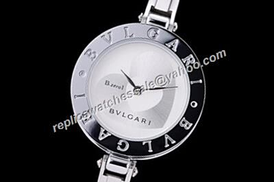 Bvlgari B.Zero1 Quartz Ref BZ30WHDSGL 2-Hearts Silver Bangle 28mm Watch 