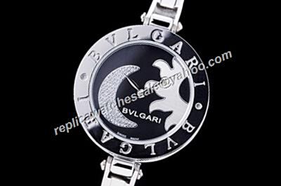 Bvlgari B.Zero1 Quartz Women's Sun & Moon  BZ22BSMDSS White Gold Bangle Watch 