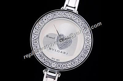 Bvlgari B.Zero1  Silver Bracelet  Diamond Bezel Date Watch