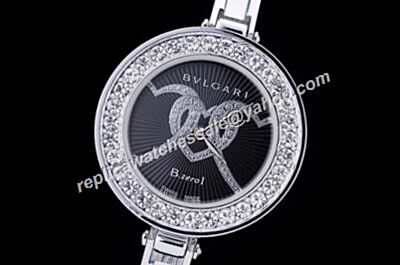  Bvlgari B.Zero1 Ladies BZ35BHDSGL/2 Diamonds 3 Hearts Black Watch 