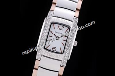 Ladies’ Bvlgari Ref AA26C6SPGS ASSIOMA D 2-Tone Diamonds Bezel Watch 