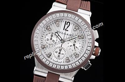 Bvlgari Diagono Chrono Date Quartz 24 Hours Diamond  Watch