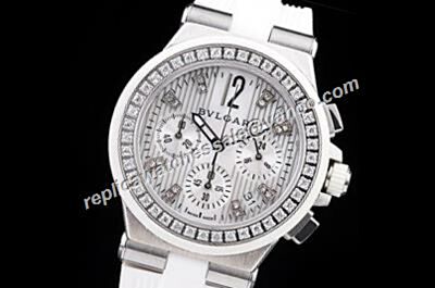 Bvlgari Diagono Chronograph Date Diamond Bezel 36mm Unisex Watch