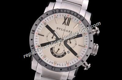 Bvlgari.Bvlgari Ref Professional X-pro Chronograph Quartz White Gold Bracelet Watch 