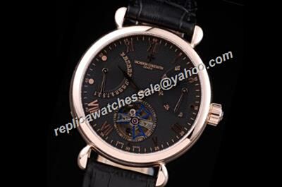 Vacheron Constantin Power Reserve Patrimony Date Tourbillon 44mmm Leather Strap Watch