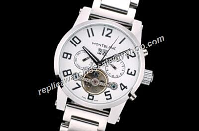 Montblanc Chronograph Exotourbillon Timewalker Day Date Men's White  Gold S/Steel Watch 