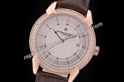  Swiss Vacheron Constantin Diamonds Beael  QUAI DE L'ILE Date 41mm Luxury Watch CVC030