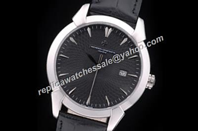  Vacheron Constantin Patrimony Date Ref 81180/000P-9539 Black White Gold Swiss Watch CVC015