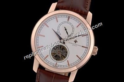 Vacheron Constantin Tourbillon 89600/000P-9878 Traditionnelle Automatic Brown Leather Strap Casual  Watch 