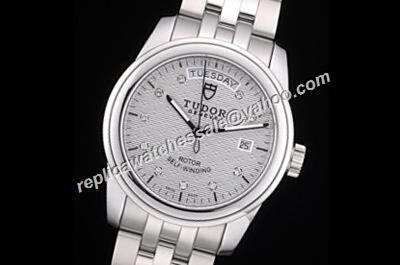 Swiss Tudor Classic Date Ref 23013-62113 18k White Gold Auto Watch 