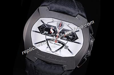 Tonino Lamborghini  Men's GT1 860S Chronograph Carbon Black Small Second Watch 