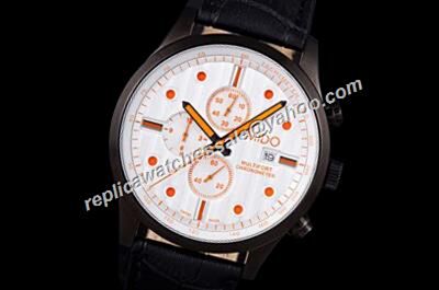 Mido Multifort Chrono  Ref M005.614.16.031.00 Black Bezel Orange Markers Watch 