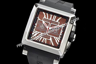 Cheap Rep Roger Dubuis KingSquare 40mm Chronograph Quartz Special Brown 24 Hours Watch 