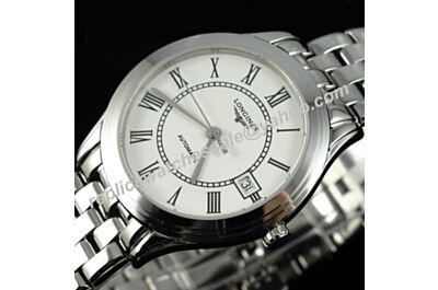 Mens Longines L4.716.4 Flagship Heritage White Gold Swiss Made Auto 35mm Watch LQ012