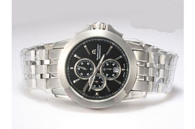 Maurice Lacroix Pontos Automatic PT7538-SS001-330 Chrono Black S Extreme Steel Bracelet Watch 