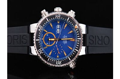 Oris Diving Men's Chronograph Carlos Coste Limited Edition Blue Day Date Watch 