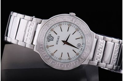 Clone Versace V Sport Ladies MOP P6Q89FD002S099 White Gold Bezel Quartz Date Watch