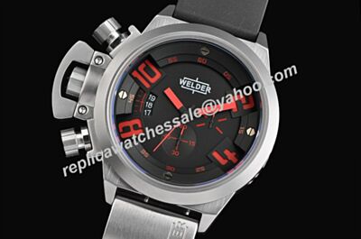 Welder K24-3201 Chronograph Red Scale Quartz Calibre Date Over Size Watch WD004